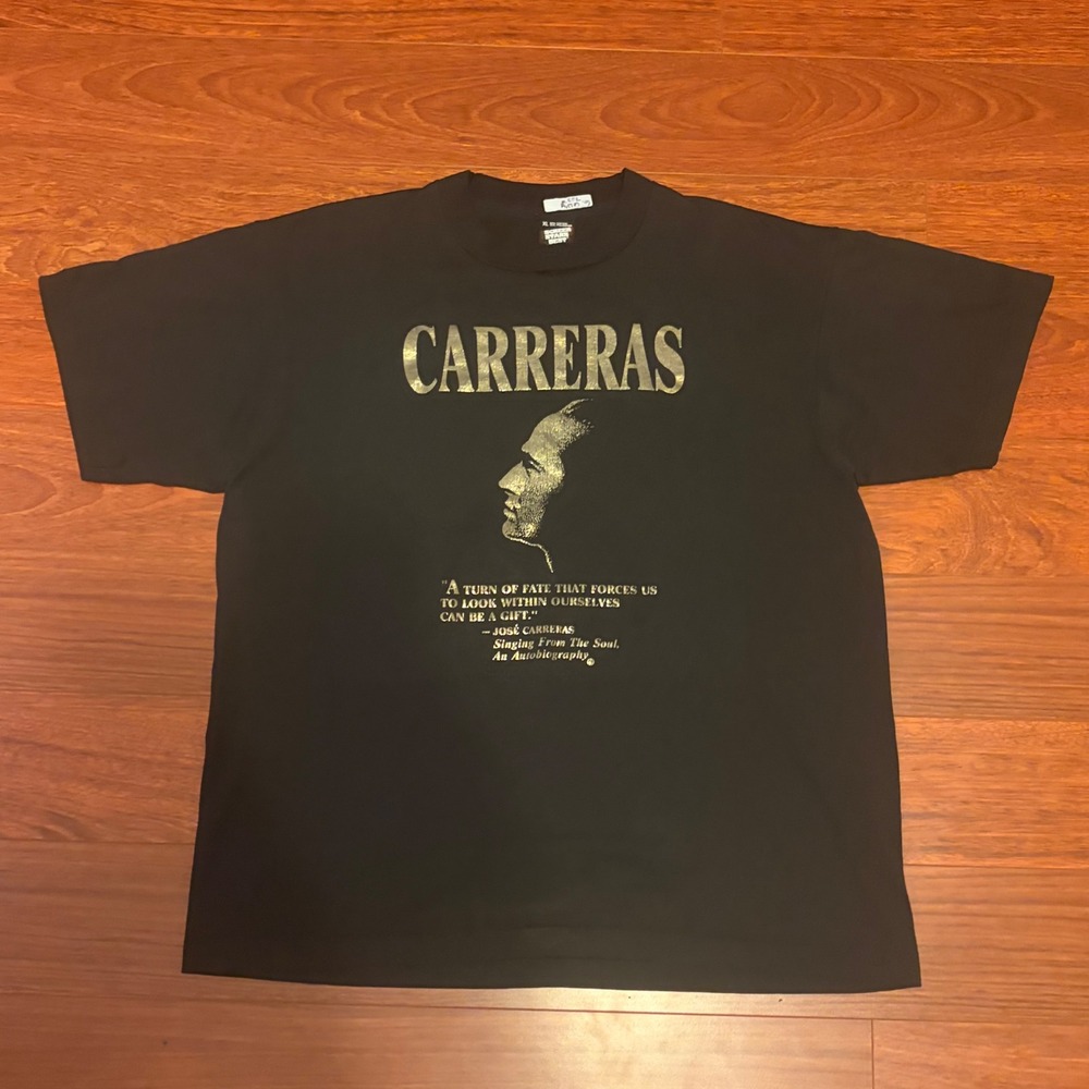 Screen Stars Men's Jose Carreras Singing From The Soul T-Shirt XL 90s Vintage